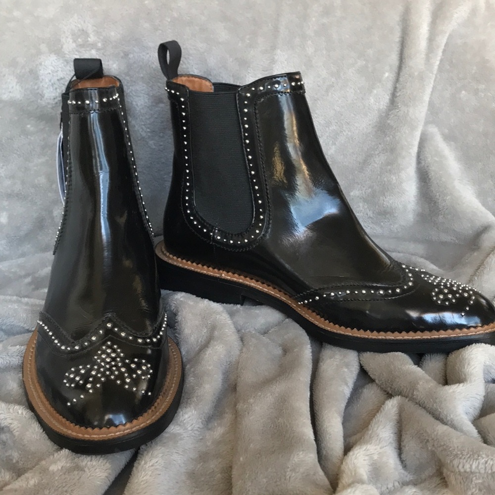 BRAND NEW WITH TAGS ZARA BROGUE ANKLE BOOTS